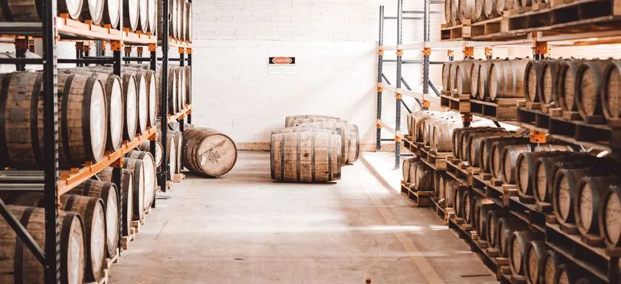Balcones' Casks stacked on top of each other