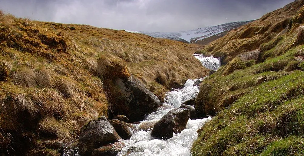 Spring running through the mountain Ben Nevis