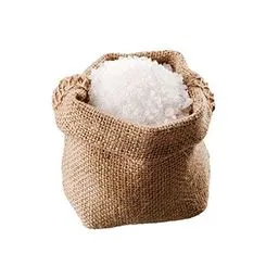 Jute sack containing salt