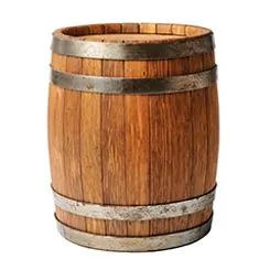 A dark oak cask