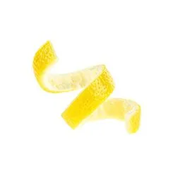 A lemon zest curl
