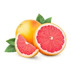A sliced grapefruit