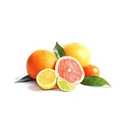 A bunch of different citrus fruits