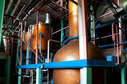 Pot still at Foursquare distillery